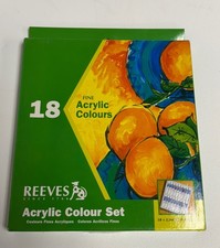 Reeves Acrylic Colour Set 18 Tube Multi-Color Artist Acrylic Paint Kit Hobby