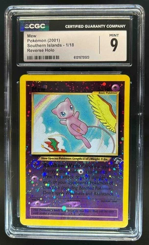 2001 Pokemon Southern Islands Mew Reverse Holo #1/18 CGC 9