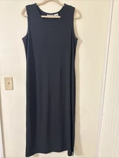 Kathy Ireland Long Sleeveless Black Casual Dress Women's Size Large
