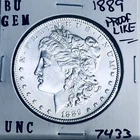 1889 BU GEM MORGAN SILVER DOLLAR UNC MS+++ U.S. MINT RARE COIN 7433