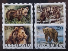 Jugoslawien 1987 Braunbären WWF Mi 2260/63** (642)