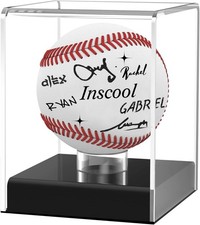 Acrylic Baseball Display Case, UV Protected Clear Display Cube, Memorabilia Base