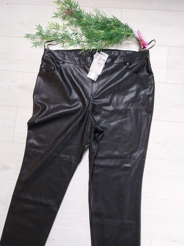 Pantalon en Faux cuir doublé polaire épais pour femme