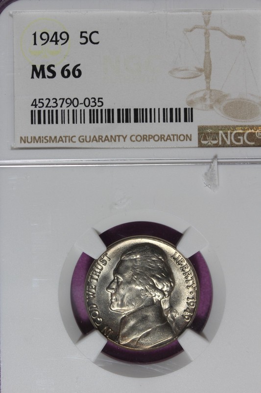 1949 NGC 5C MS66 JEFFERSON NICKEL #B52047