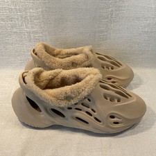 Fur Lined Foam Clogs Slip On Winter Garden Shoes Mule Khaki Unisex Size 42/43 EU