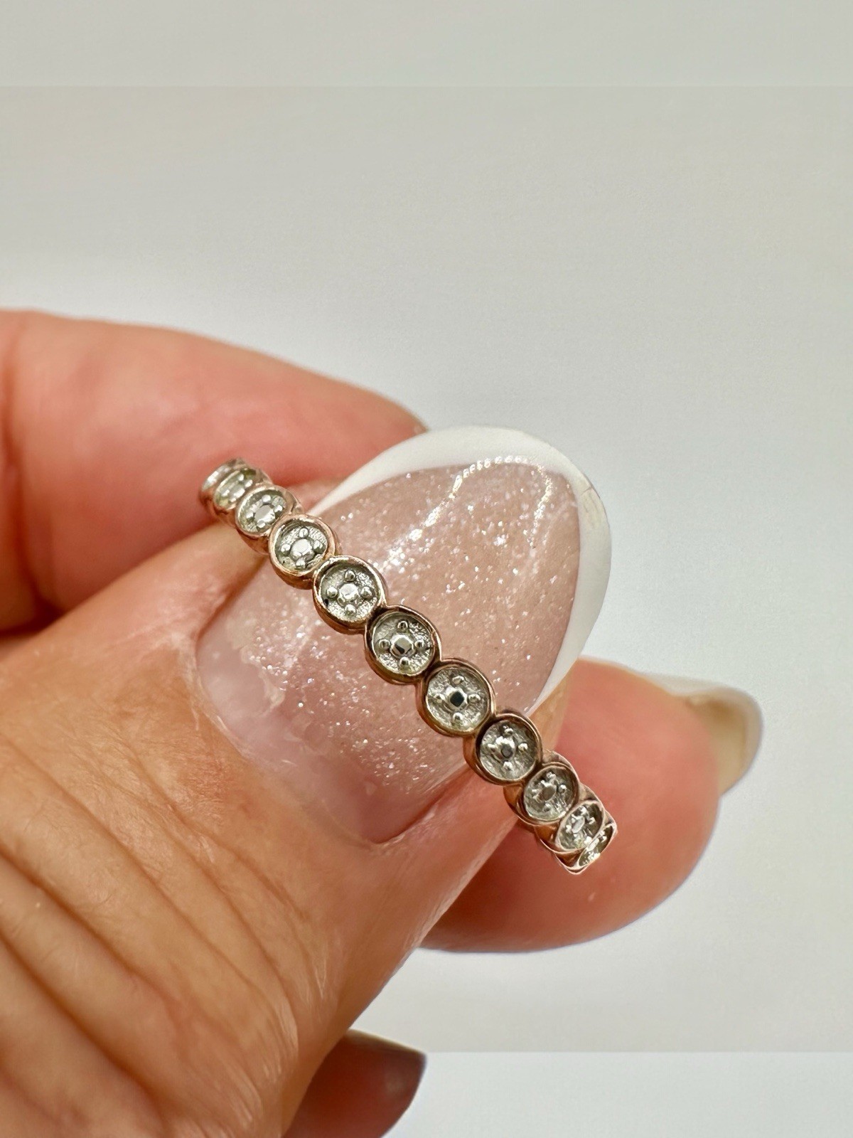 PAJ 925 Sterling Silver Eternity Stack Ring Bezel… - image 7