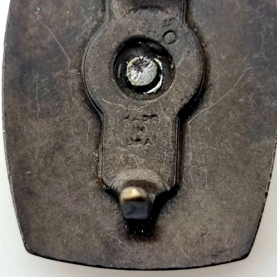 "Pequeña hebilla de cinturón de bronce EE. UU. con cabeza de caballo para cinturón de 1"" vintage grabado en metal" - Imagen 4 de 4