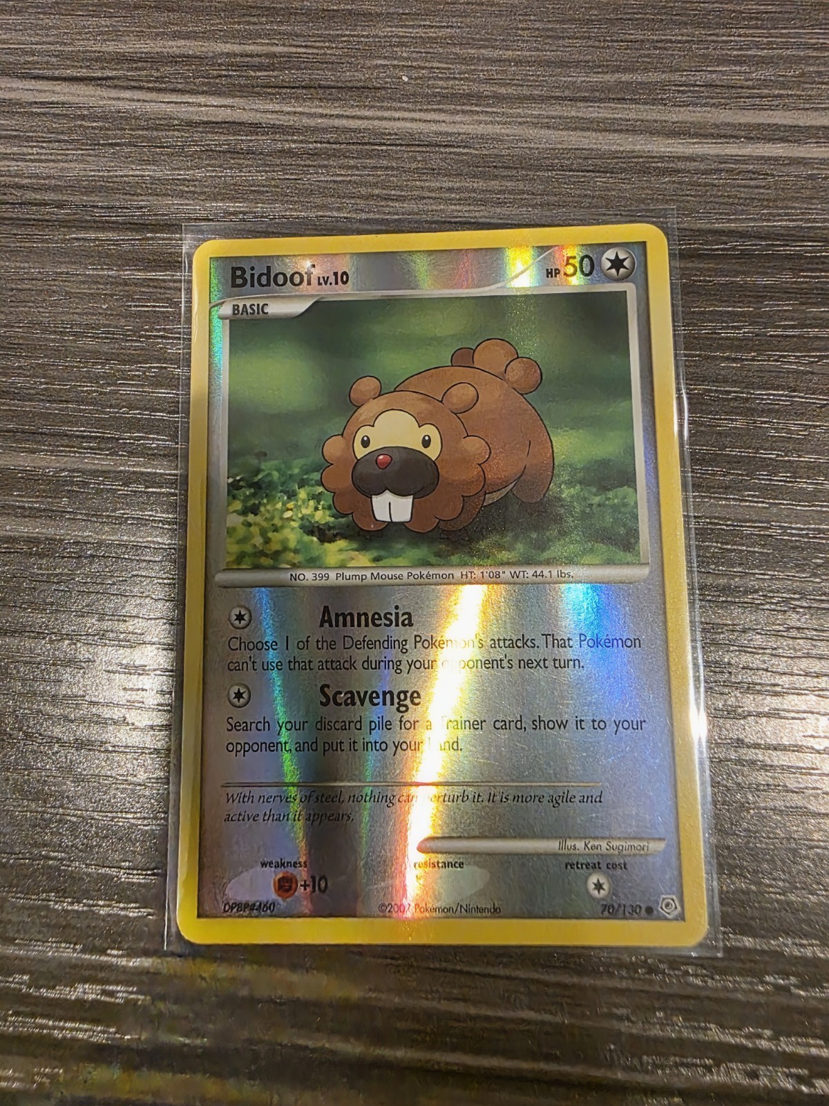Bidoof - Diamond and Pearl - 70/130 - NM - Reverse Holo - Pokemon Card