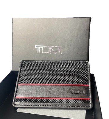 TUMI Alpha SLG Slim Card Case Black/Red New In Box
