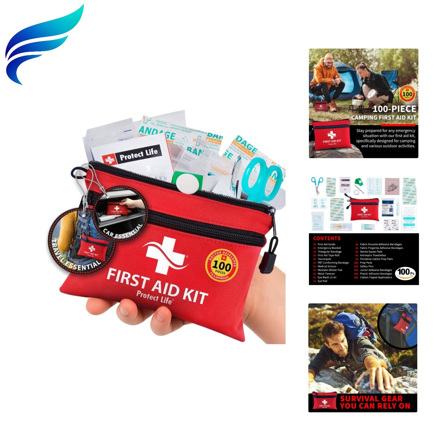 Survival First Aid Kit for Home/Business, Camping Survival Kits | Mini Travel...