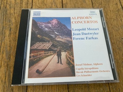 Alphorn Concertos: Leopold Mozart, Daetwyler, Farkas / Jozsef Molnar (CD, 2002)