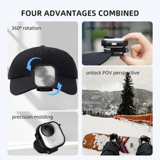   For Insta360 GO Ultra Hat Brim clip First-Person View Mount for Action Cameras