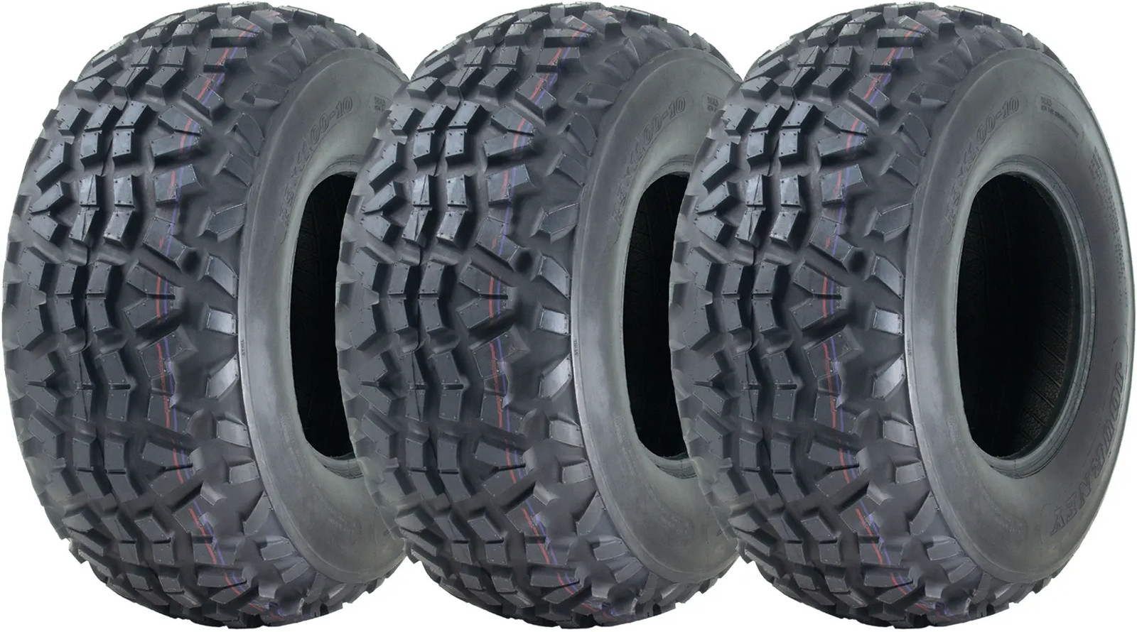 23x11.00-10 Quad ATV Tyres Kawasaki Mule Wanda Utility Tubeless 4ply (Set of 3)