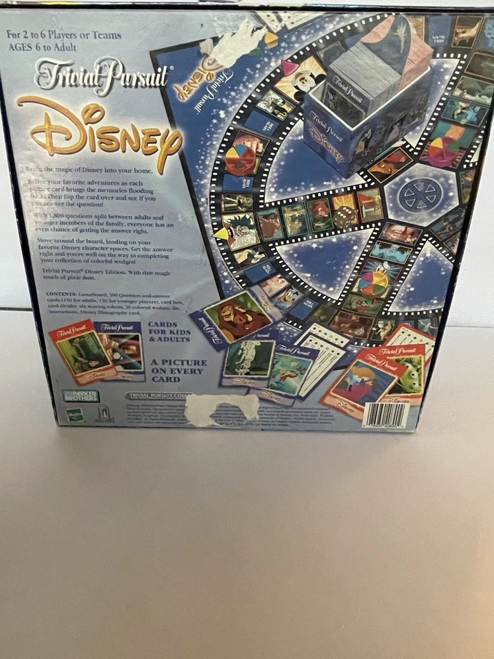 Trivial Pursuit Disney Animated Edition Board Game 2001 Complete - Image 3 of 4