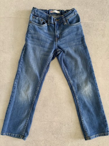 Levi’s 511 Boys Size 7 Reg Slim Fit Denim Jeans Adjustable Waist Pant Blue - Picture 2 of 8