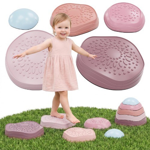 Kinder Balance Steine Set, Rutschhemmende Trittsteine, Sensorikspielzeug, 100 Kg-image
