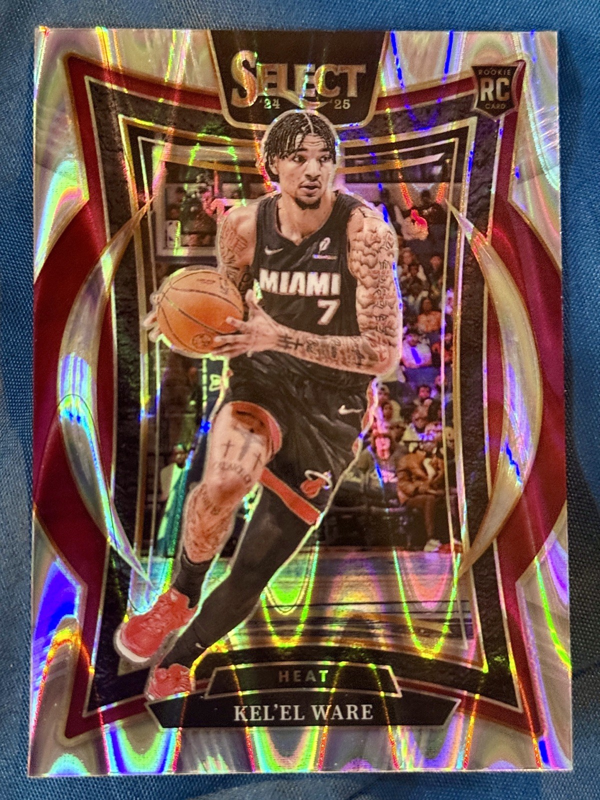 2024-25 Panini Select - Concourse Kel'el Ware #66 Tectonic Prizm (RC) MIAMI HEAT