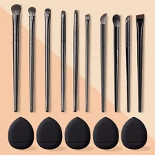 Wholsealesoft Bristle Eyeshadow Brushes 10-Piece Set Eye Makeup Smudge Undercove