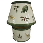 Waxcessories Nature Small Candle Jar Holder with Matching Shade 2 Pieces Pierced