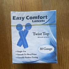 Easy Comfort 30 Gauge Twist Top Lancets - 100 Count