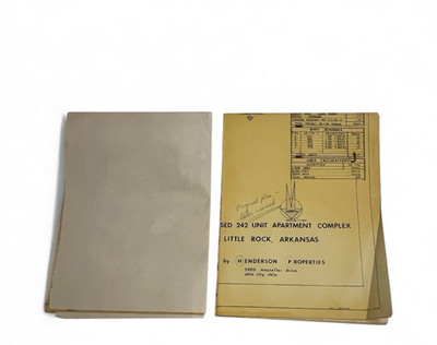 Vintage Blueprint Plans LOT Little Rock Arkansas Apartment Complex Henderson