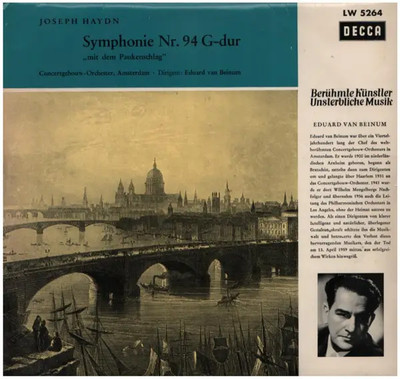 Haydn Symphony No. 94 in G Major Vinyl Single 10inch Decca