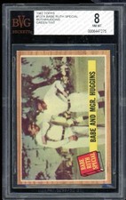 Babe Ruth Card 1962 Topps Green Tint #137A BGS BVG 8