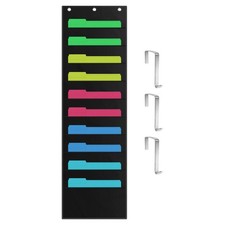 10 Pockets Hanging Wall File Organizer for A4 Legal Letter Size Paper