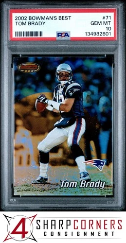 2002 BOWMAN'S BEST #71 TOM BRADY PATRIOTS PSA 10