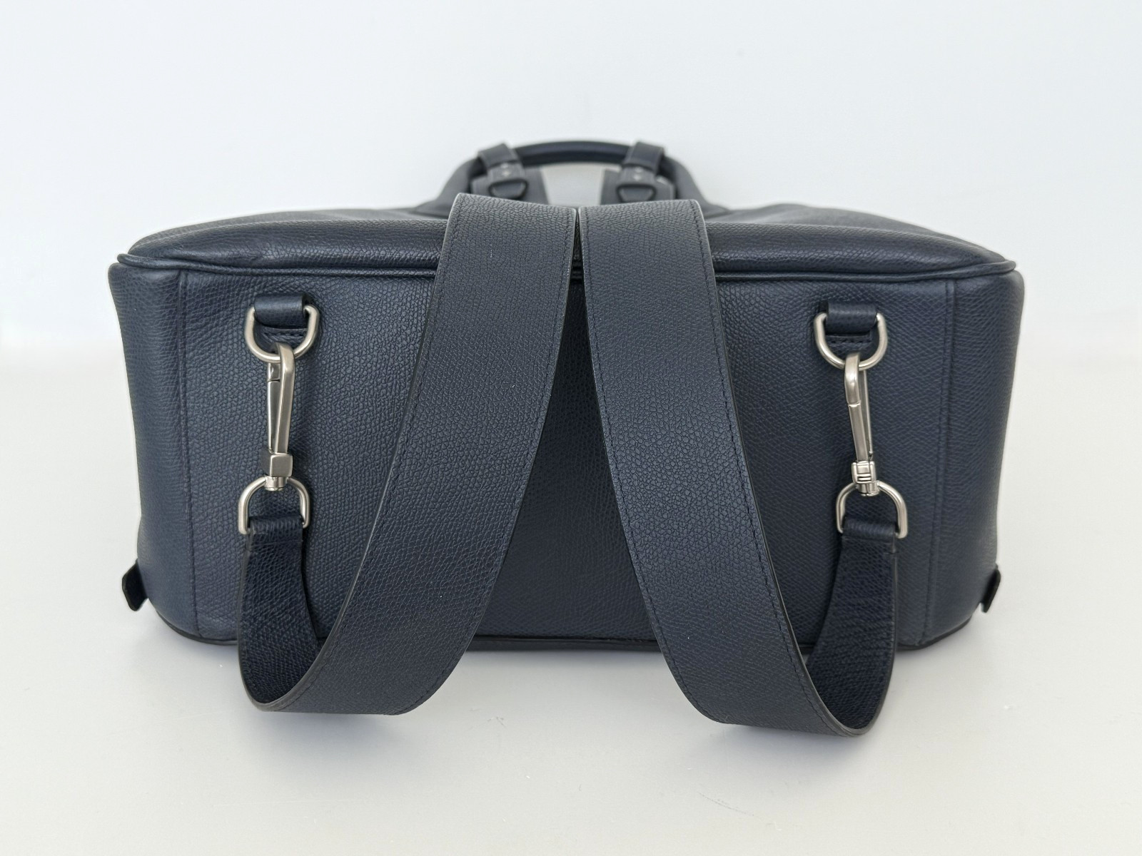 Valextra Italy, Grained Leather Structured Backpa… - image 5