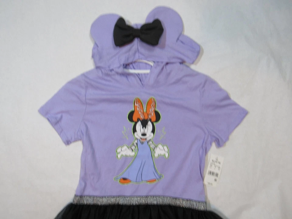Disney Minnie Mouse Halloween Disfraz Niñas XL 12-14 Lavanda Algodón Tul Vestido Foto 3 de 4