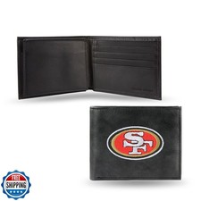 Rico Industries NFL Embroidered Leather Billfold Wallet, San Fran
