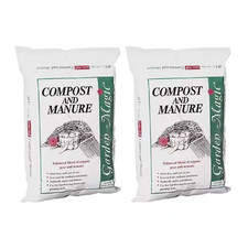 Lawn Garden Compost and Manure Blend, 40 Pound Bag (2-Pack) 1.31 per gallon