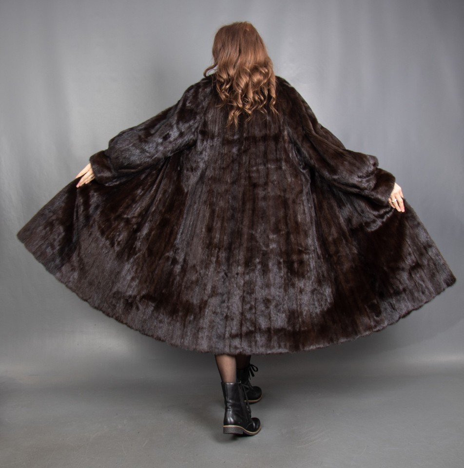 16657 GORGEOUS REAL MINK COAT LUXURY FUR JACKET SWINGER BEAUTIFUL LOOK ...