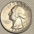 1961-P Washington 90% Silver Quarter Philadelphia