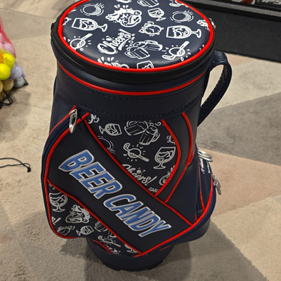 Golf Den Caddy Beer Cooler Passive Insulated Blue Red White