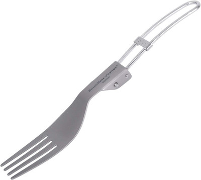Titanium Klapplöffel Spork Fork Set Outdoor Camping Geschirr Titan Besteck Lunch