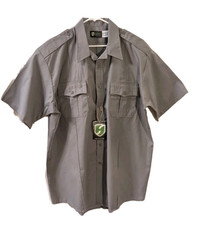 Horace Small NEW Men's Grey Short Sleeve Uniform Shirt Size 18 XXL