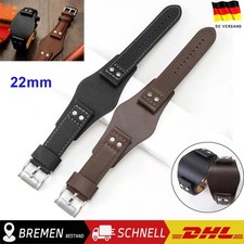 22mm PU Leder Uhrenarmband Für Fossil CH2564/CH2565 Uhr Stahlschließe Gürtel DEU