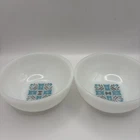 Fire King Atomic Blue Heaven Cereal Bowl~Set of 2