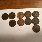 Lot of Ten - Indian Head Pennies 1c Cent Mixed Dates Circulated Coins Full Dates
