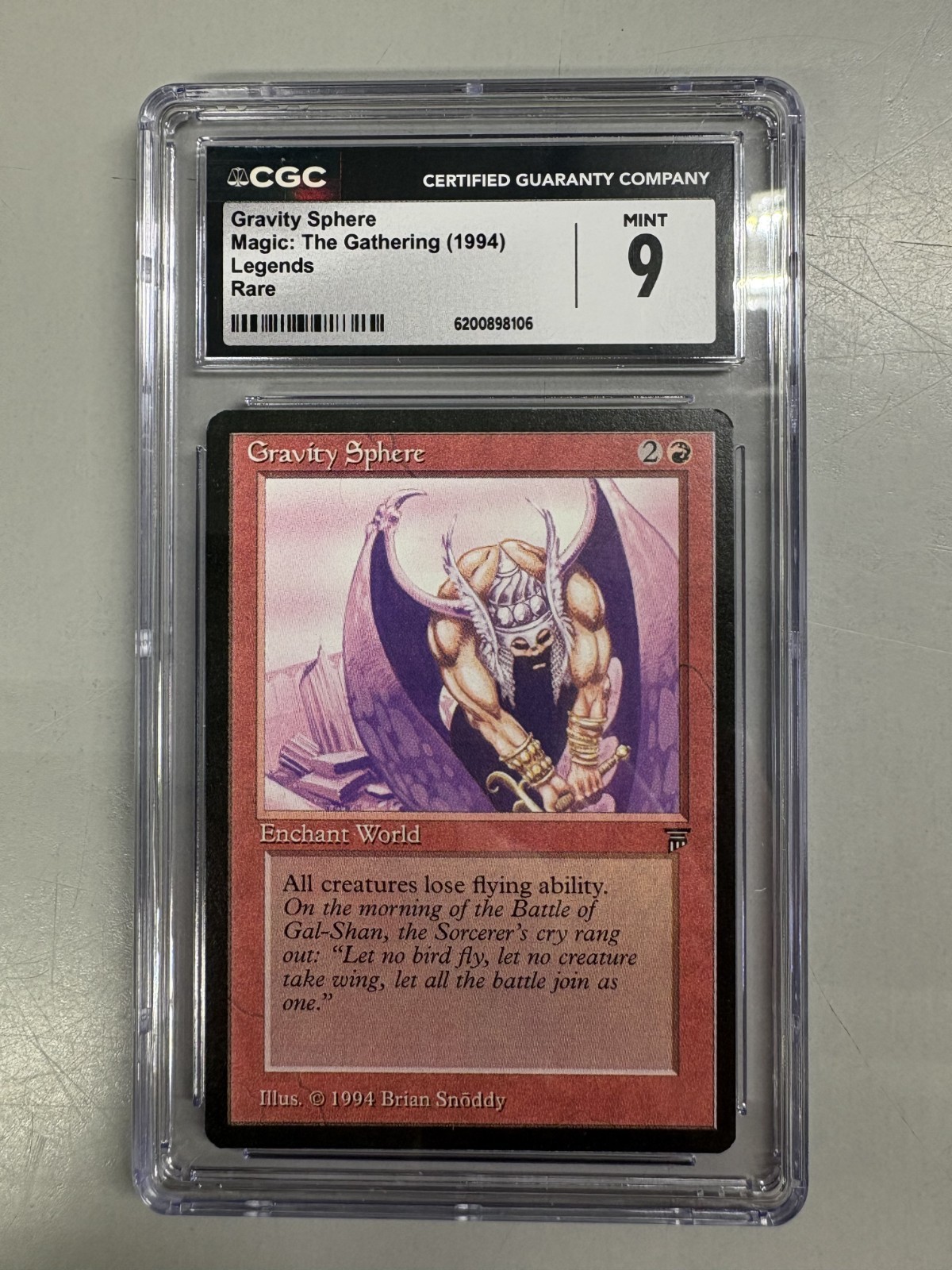MTG Gravity Sphere Legends CGC 9 Mint Rare Magic: The Gathering