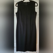 Dolce & Gabbana Sleeveless Midi Sheath Dress | Size 8 | Black Cashmere Lycra LBD