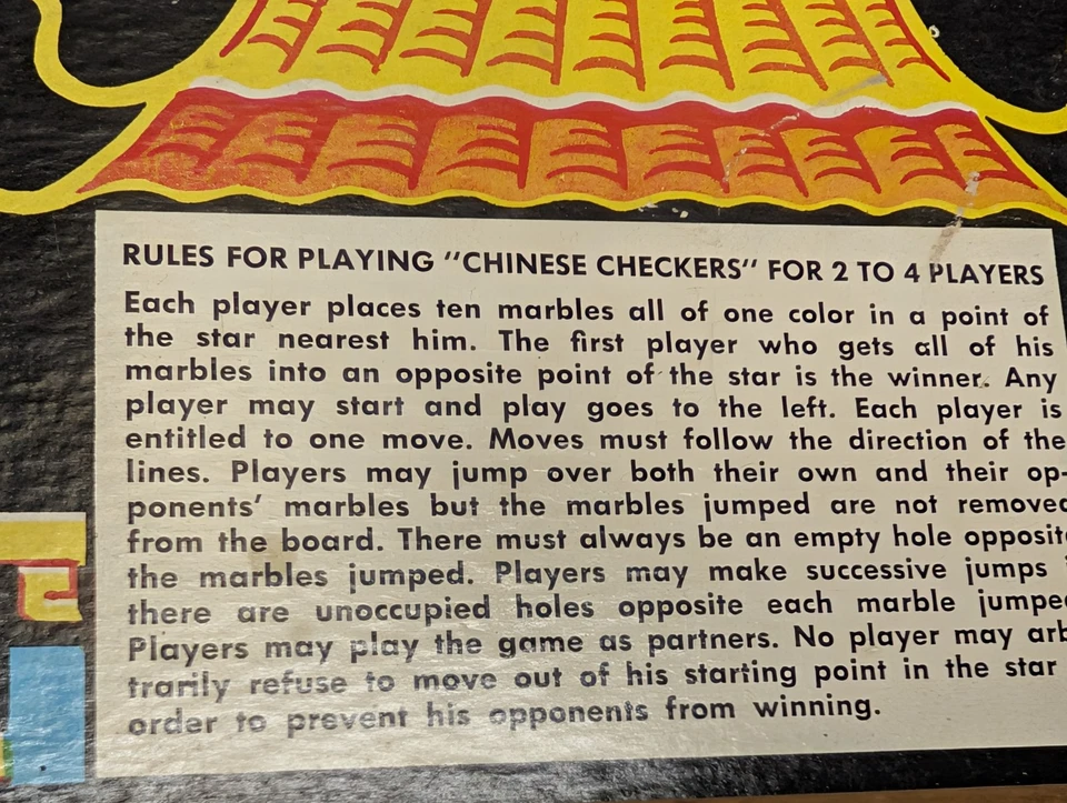 Jogo de tabuleiro damas chinês vintage transograma brinquedos estrutura de madeira dragão mármore - Imagem 3 de 4