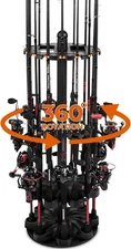 KastKing V16 Fishing Rod Rack With Rotating Base- Fishing Pole Rack Holds
