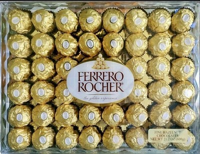 Ferrero Rocher Fine Hazelnut Chocolates Gift Box 48 Count 21.2 oz FREE SHIPPING
