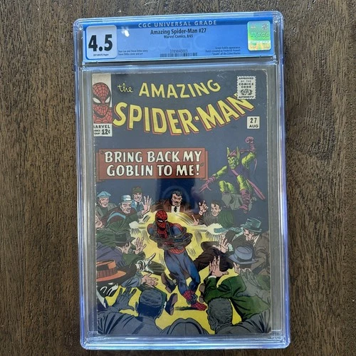 AMAZING SPIDER-MAN #27  CGC  VG+  4.5  (Marvel, Aug. 1965) -  GREEN GOBLIN APP.