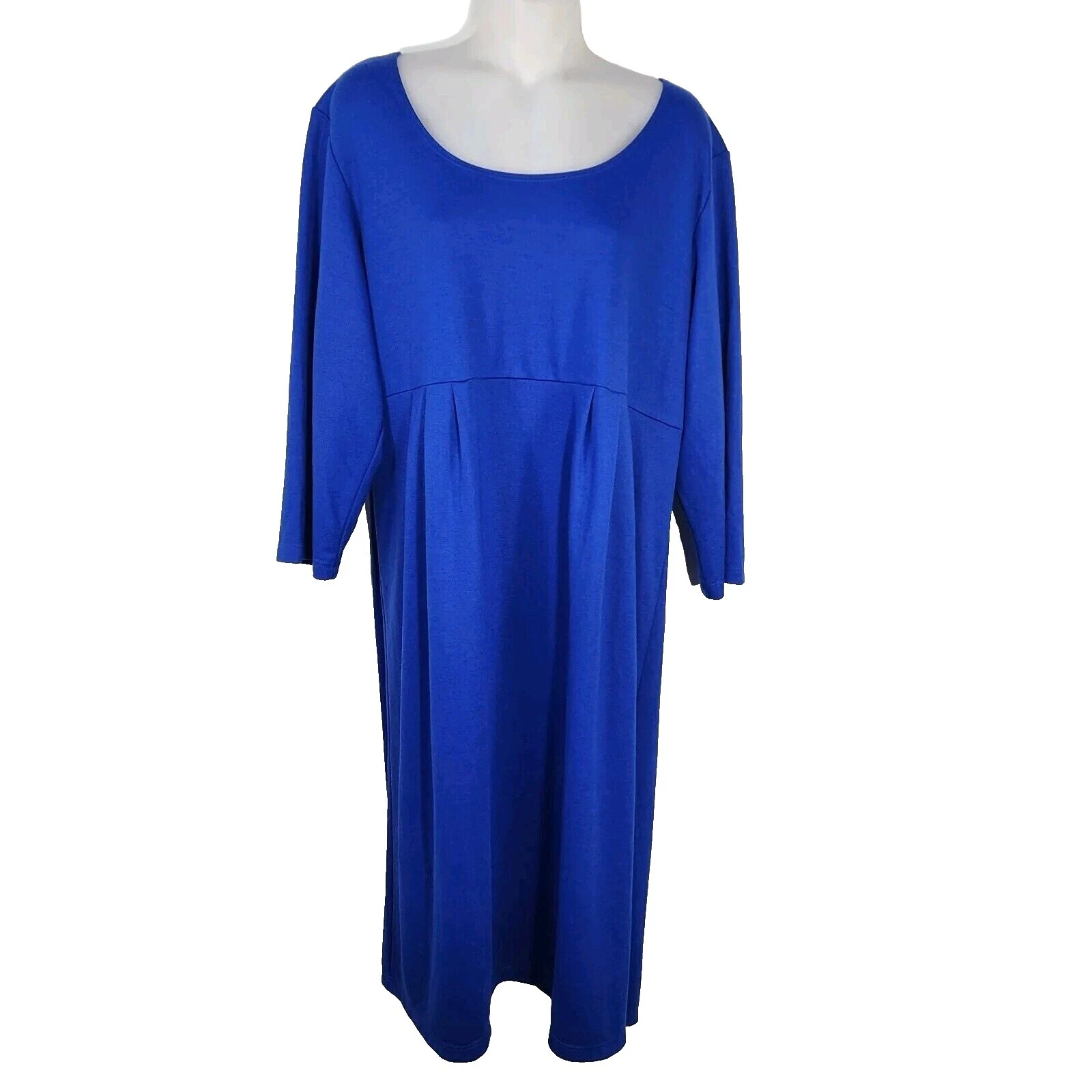 3/4 Sleeve Shift Casual Dresses Midi