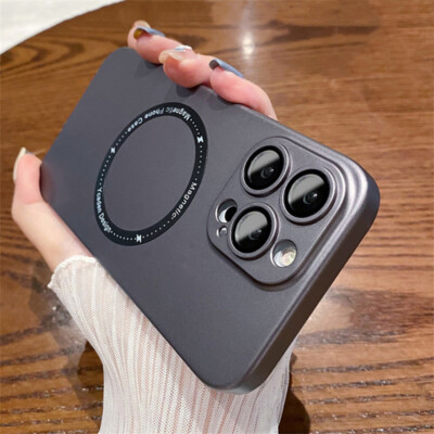 Magnetic Phone Cover For iPhone 15 14 13 12 Pro Max 11 Shockproof PC Hard Case