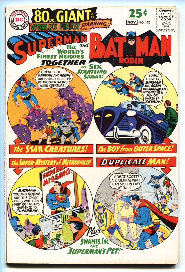 WORLD'S FINEST #170 comic book 80 page giant-SUPERMAN-BATMAN VF | eBay